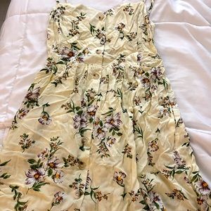 White/beige flower dress